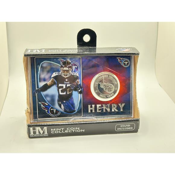 Derrick Henry 39mm Silver Plated Coin Highland Mint Limited Edition 5000 Titans - Picture 1 of 4